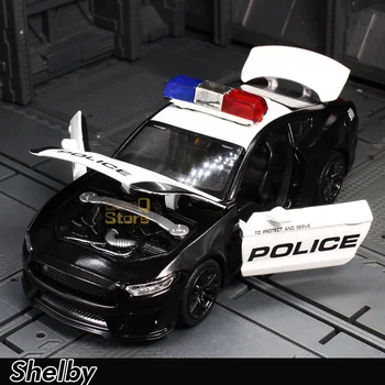 1:32 Ford Shelby Mustang Policecar Modle Aliaj Masina De Turnat Roadster 911 Masini Modele Turnat Sub Presiune, Metal Vehicul Model Cars Jucarii Pentru