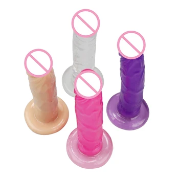 17cm Realist Vibrator Flexibil Mare Real Dong Cocoș ventuza Masturbator Anal Cristal Jelly Penis artificial Sex Instrumente Pentru Femei Gay