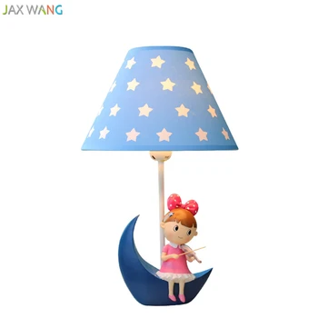 JW Moderne, Creative Drăguț Luna Lumina Tabelul Rășină Lampa de Birou Fată Prințesă Cadou Lămpi de Noptieră Dormitor Camera Copiilor Iluminat