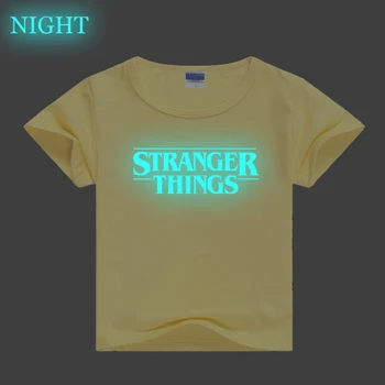 Nouă Lucruri ciudate Imprimare Luminos Camiseta Copii Baby Tricou de Vara cu Maneci Scurte T-shirt Unisex Topuri Teuri Costum Camasa Disfraz