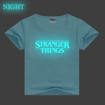 Nouă Lucruri ciudate Imprimare Luminos Camiseta Copii Baby Tricou de Vara cu Maneci Scurte T-shirt Unisex Topuri Teuri Costum Camasa Disfraz