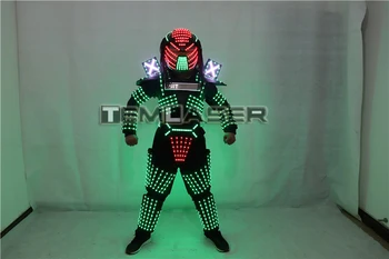 LED Robot Costume de Haine Lumini LED-uri Luminoase Etapă spectacol de Dans Show Rochie pentru Club de Noapte