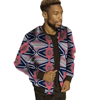 Africa de baseball jacheta pentru barbati Ankara moda dashiki imprimare haine casual, jachete bombardier personalizate Africa de îmbrăcăminte