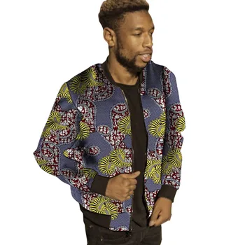 Africa de baseball jacheta pentru barbati Ankara moda dashiki imprimare haine casual, jachete bombardier personalizate Africa de îmbrăcăminte