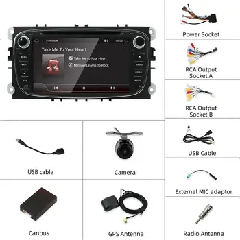 Bosion Android 10.0 DVD auto Pentru Ford/Focus/S-Max/Mondeo 9/GalaxyC-Max Radio Auto Multimedia Player Video de Navigare GPS 2din