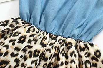 Copilul mic copil fata rochie fără mâneci rochie de leopard pentru copii fata de vestidos