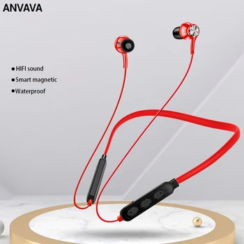 ANVAVA Wireless Casti HIFI Stereo Căști Bluetooth Bass Mini Gât Impermeabil Sporturi de Funcționare În Ureche Căști cu fixare pe gât