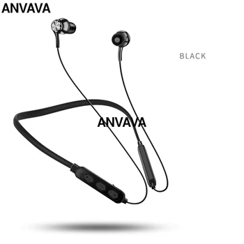 ANVAVA Wireless Casti HIFI Stereo Căști Bluetooth Bass Mini Gât Impermeabil Sporturi de Funcționare În Ureche Căști cu fixare pe gât