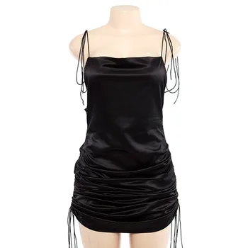 Sexy Backless Rochie Mini 2020 Noua Moda de Vara Doamnelor Solidă fără Mâneci Bretele O-Gât Rochii Casual Rochie de Plaja #LR3