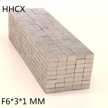 100buc/lot Magnet Neodim 6x3x1 N35 Puternic mm Pătrat pământuri Rare Magnet NdFeB 6*3*1 Magneți material magnetic