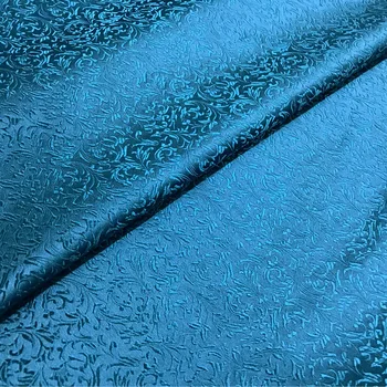 De înaltă calitate brocart albastru de mătase, tesatura satin pentru a se potrivi rochie haina de masă perna de pe canapea diy tapiterie mozaic