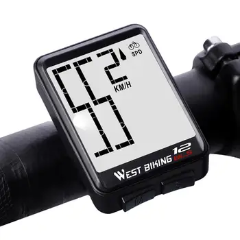 WEST BIKE Biciclete de Calculator Impermeabil Wireless Ciclism Kilometrajul Biciclete MTB Cronometru Ceas Ecran cu LED-uri Vitezometru