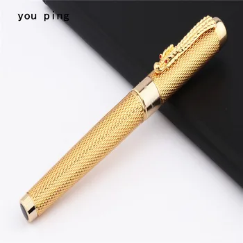 De lux de înaltă calitate Jinhao1200 solzi de Aur Dragon de Culoare birou de Afaceri Peniță Mediu Rollerball Pen Nou