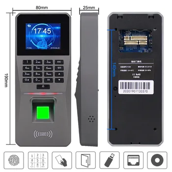 OBO TCP/IP/USB Sistem de Control Acces Kit RFID de Amprente Biometric Cadru pentru Ușă de Sticlă Set Electronice, Magnetice/Greva/Bolt de Blocare