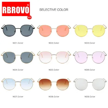 RBROVO 2021 Rotund Ocean de Lentile de ochelari de Soare pentru Femei Brand Designer de Mare Cadru ochelari de Soare Oglinda Aliaj Oculos De Sol Feminino UV400