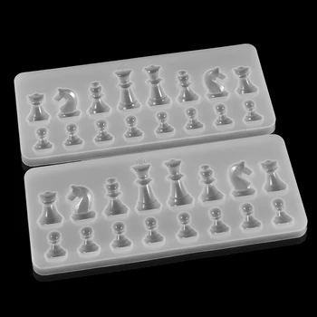 1sets 3D Piese de Șah UV Rasina Matrite de Silicon Internațional de Șah Rășină Epoxidică Matrite Pentru DIY Bijuterii Handmade de a Face Accesorii