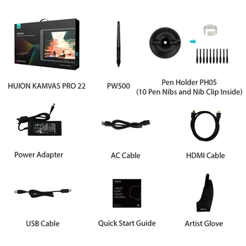 HUION Kamvas Pro 22 2018 Baterie-gratuit Pen Tablet Monitor de Înclinare Suport Grafica Desen Stilou Monitor 8192 Niveluri