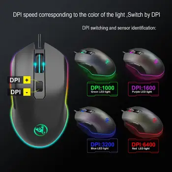 A866 7 Culori LED Fibra USB Mouse cu Fir Mecanice Gaming mouse pentru Calculator Joc Gamer Profesionist Folosi Consumabile