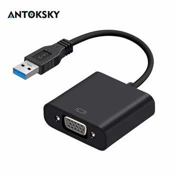 Antoksky USB 3.0 la VGA Adaptor Extern placa Video Multi Display Converter pentru a Câștiga 7/8/10 Desktop, Laptop, PC, Monitor, Proiector