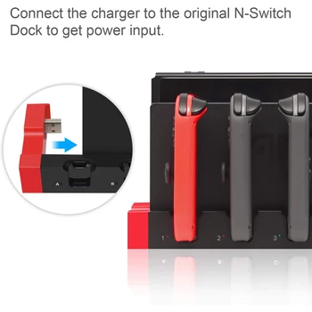 Dock de încărcare Stație de Bază Individuale cu Indicator LED pentru Nintendo Comutator Consolă JoyCon Suport Controlere 1-4buc Bucurie Con