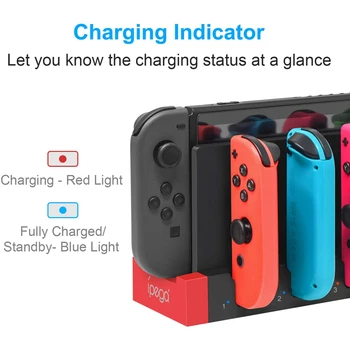 Dock de încărcare Stație de Bază Individuale cu Indicator LED pentru Nintendo Comutator Consolă JoyCon Suport Controlere 1-4buc Bucurie Con