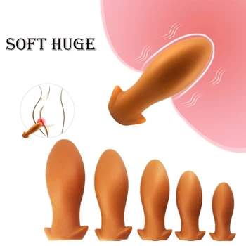 Sex Shop Moale Imens Anal Plug Big Butt Plug Margele Anus Expansiune Stimulator De Prostata Masaj Erotic Analsex Jucarii Sexuale Pentru Femei Barbati
