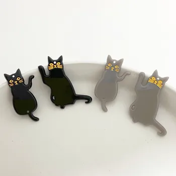 Nou stil 50pcs/mulțime de drăguț model de imprimare de desene animate pisicile forma margele acrilice diy bijuterii cercei/îmbrăcăminte/păr pandantive accesoriu
