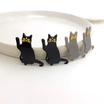 Nou stil 50pcs/mulțime de drăguț model de imprimare de desene animate pisicile forma margele acrilice diy bijuterii cercei/îmbrăcăminte/păr pandantive accesoriu