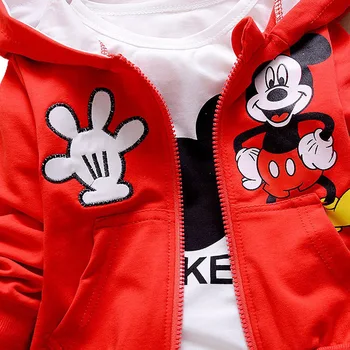 Disney Crăciun Băieți Copii Haine Bluza Seturi De Toamna Cu Fermoar De Agrement Cu Mânecă Lungă Gâfâi Costume Treninguri Copii Bebes Mickey Seturi