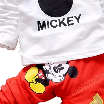 Disney Crăciun Băieți Copii Haine Bluza Seturi De Toamna Cu Fermoar De Agrement Cu Mânecă Lungă Gâfâi Costume Treninguri Copii Bebes Mickey Seturi