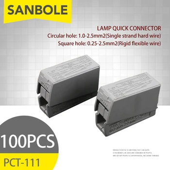 100buc PCT-111 Rapid Conectori de Sârmă Pentru Lumina Lămpilor Electrice de uz Casnic Cabluri Terminal Soft Si Hard Fire