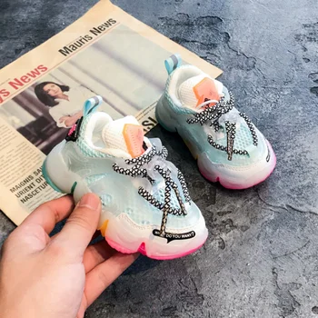 AOGT 2021 Toamna Copil Fată Băiat Pantofi Respirabil Copilul Adidași de Moda de Culoare de Potrivire Moale Jos Copilul Pietoni Pantofi