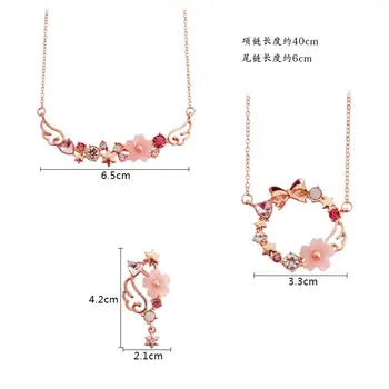 Transport gratuit 12 buc/lot moda bijuterii accesorii de metal sailor moon star roz sakura aripa colier