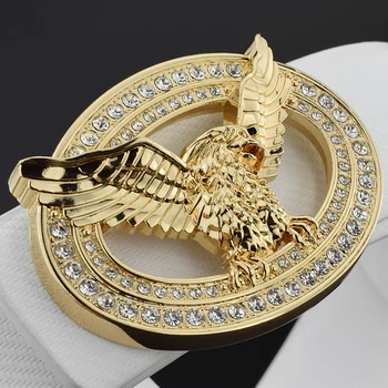 Eagle curea barbati alb Betelie de aur de moda Curea piele naturala brand de lux de înaltă calitate ceinture homme centura de talie