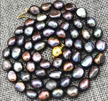 Bijuterii femei 8-10mm culori negru baroc pearl 45