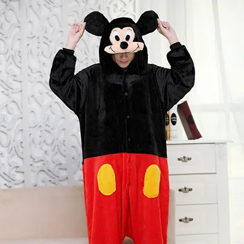 Kigurumi Onesie Animal Adult Pijamale doi bărbați femei onesie romper Mickey haine de acasă show de Desene animate de performanță petrecere în Pijamale