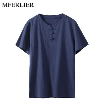 MFERLIER Vara tricou barbati 5XL 6XL 7XL 8XL 9XL 10XL 157 cm Bust plus dimensiunea lenjerie maneci scurte de mari dimensiuni camasa barbati 5 culoare