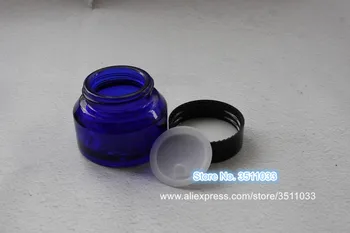 10buc/lot de Înaltă Calitate 15G 30G Gol Albastru Borcane de Sticlă Albastru Crema Borcane Crema de Îngrijire a Pielii Reîncărcabile Sticlă de Sticlă, Recipiente Cosmetice