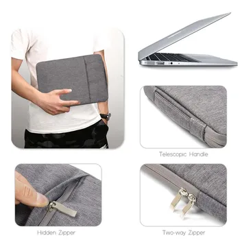 Geanta de Laptop pentru Macbook Air Pro 13 Cazul Laptop Sleeve 15.6 Notebook Bag 14 15 Inch pentru Dell, HP, Lenovo, Asus, Acer Xiaomi Geanta de transport