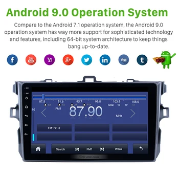 Seicane 9 inch Android 9.0 DSP ip-uri RDS GPS Auto Multimedia Player Pentru 2006 2007-2012 Toyota Corolla Suport Radio Mirror Link
