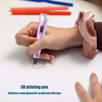 Imprimare 3D Pen Copii Puzzle Jucării Cadou Desen Stift Creative Jucărie Cadou Display Digital DIY Graffiti Pictura Pen