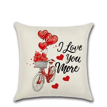 Ziua Îndrăgostiților Decor Roșu Camion De Biciclete Balon Pernă Caz Decoratiuni De Nunta Eveniment Consumabile Partid Pernele De Acoperire