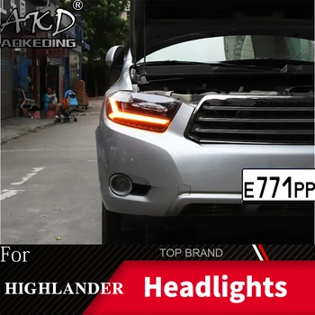 Lampă de cap Pentru Toyota Highlander 2007-2011 Faruri proiectoare Ceata Lumini de Zi DRL H7 LED Bi Xenon Bec Accesorii Auto