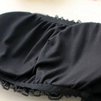 Sexy Negru Dantelă Sutien Seturi Mozaic Tub De Top + Chilotei Femei Solide Moda Lenjerie De Corp Dantelă Sutien Fără Fir Slip Set Alb