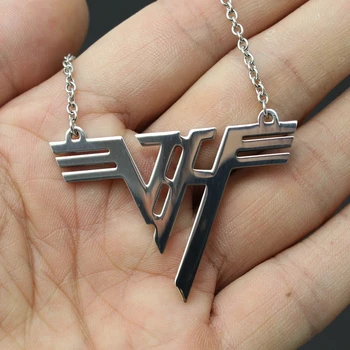 Fierbinte VH Farmec Eddie Van Halen band Logo-ul din Oțel Inoxidabil Pandantiv Colier Bijuterii De 24