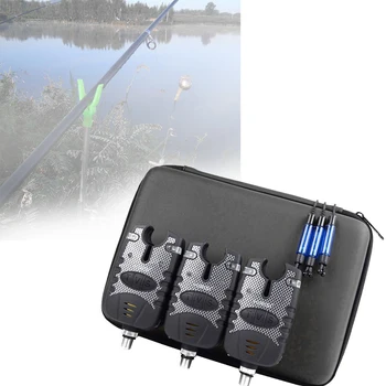 Electronice de Mare Pol de Instrumente de Crap Accesorii Muscatura de Alarmă Anti Impact Baterii rezistent la apa LED Indicator de Pescuit Swinger Set