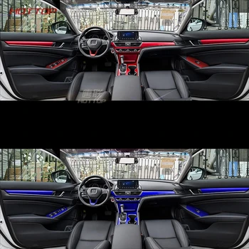 Adeziv Vinil Auto Tapiterie Autocolante Materiale din Fibra de Carbon Schimbarea Culorii de Film Pentru Honda Accord 10 2018 2019