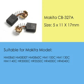 Original Makita CB327 Perii de Carbon 5x11x17mm Motoare Electrice Piese de Schimb CB328 CB327A HM1100 HM1130 HR3000 HR4000
