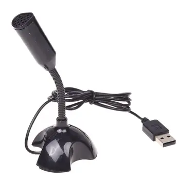 USB Microfon Web Flexibile de Anulare a Zgomotului Microfon Pentru Mac, PC, Calculator, Laptop Stand