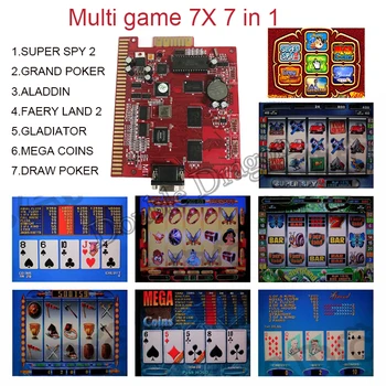 PCB circuit de joc 7X red casino jocuri de noroc 7 in 1 placa suport ieșire VGA pentru arcade slot machine pentru arcade slot machine